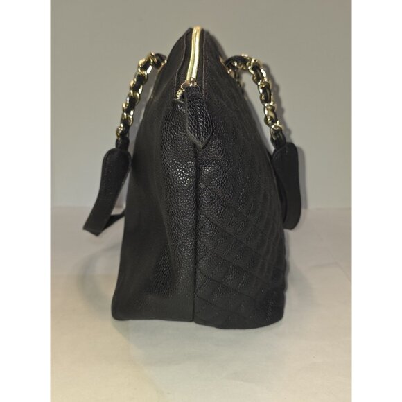 KENNETH COLE Reaction Medium Black Leather Shoulder Hobo Tote Satchel Purse Bag - Picture 2 of 16